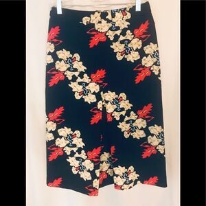 Topshop floral skirt with front pleat